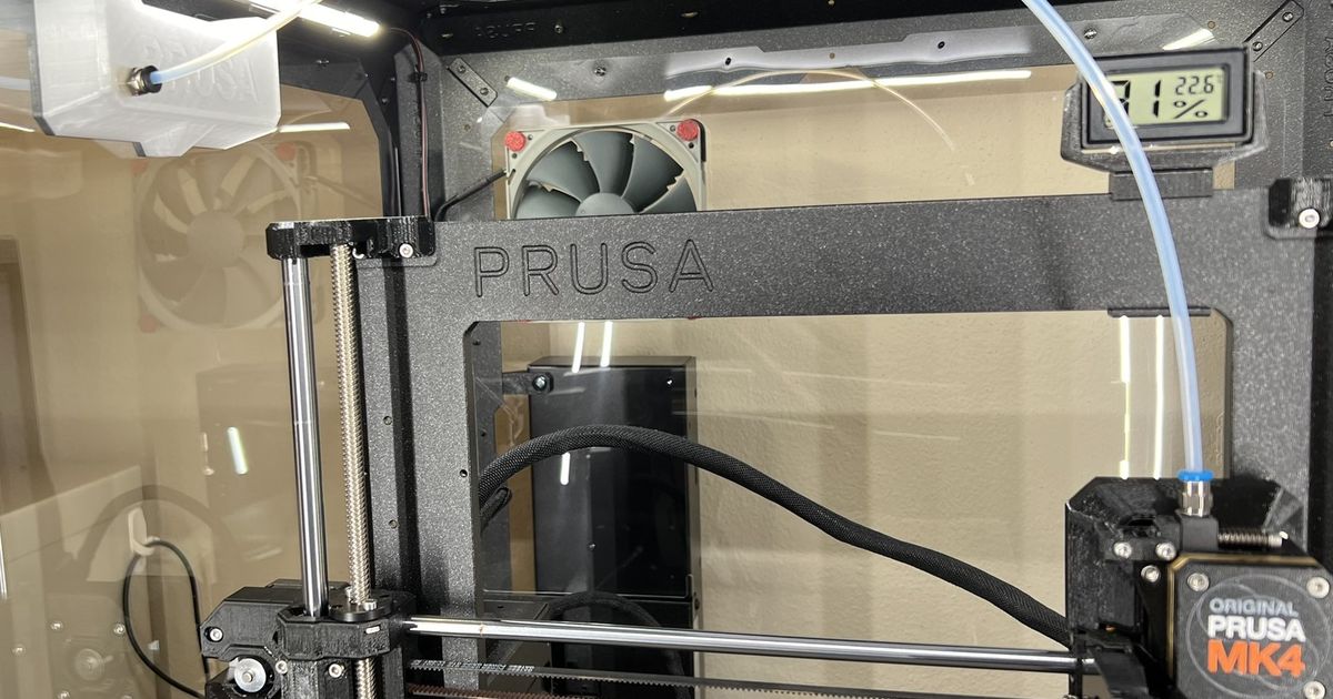 Prusa Enclosure Transport Handle with PTFE Passthrough by ScottW