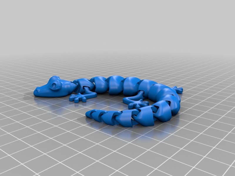 Miniatura 2 do modelo 3D Curled Articulated Lizard