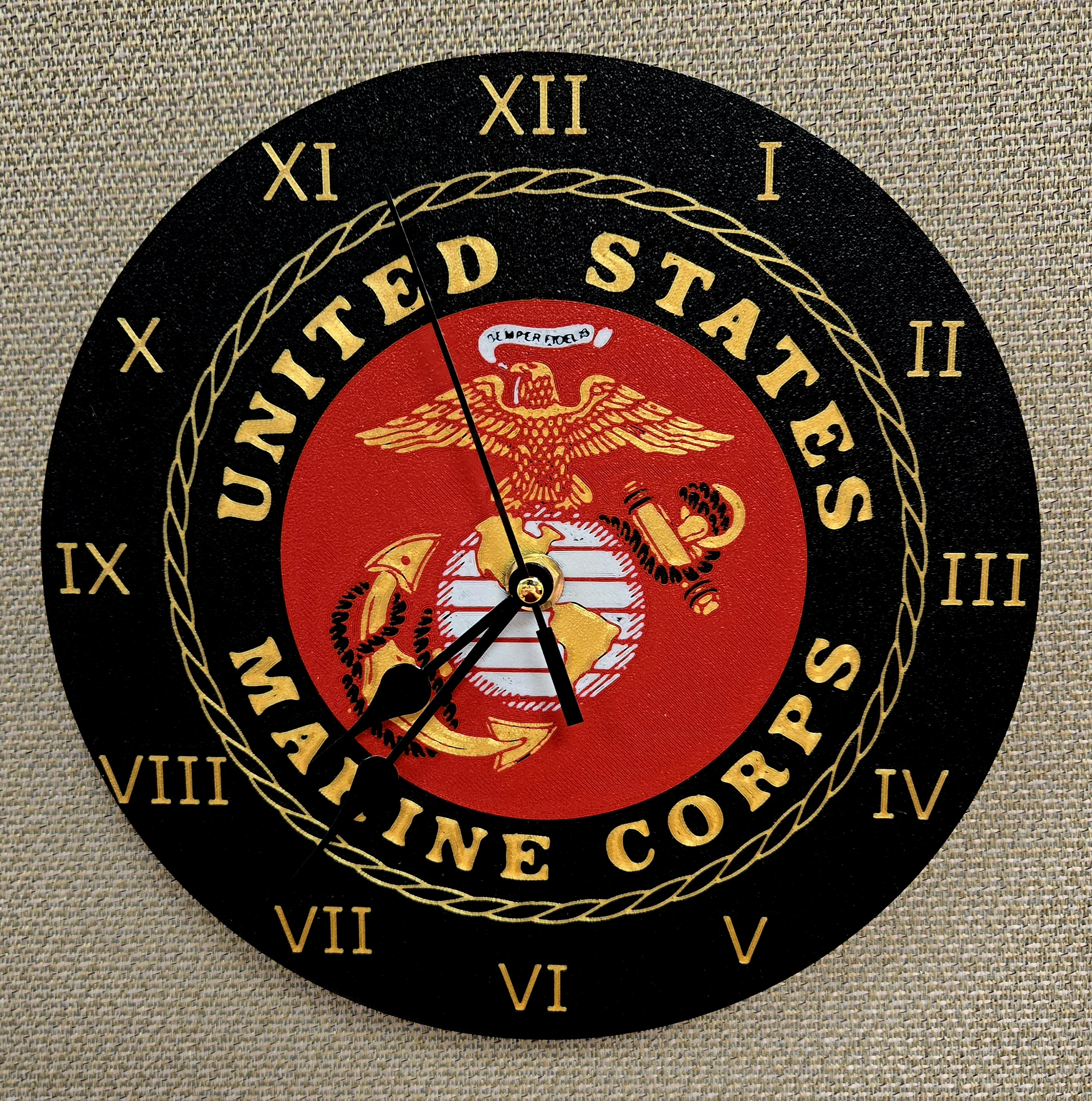 Marine Corps Globe & Anchor Clock