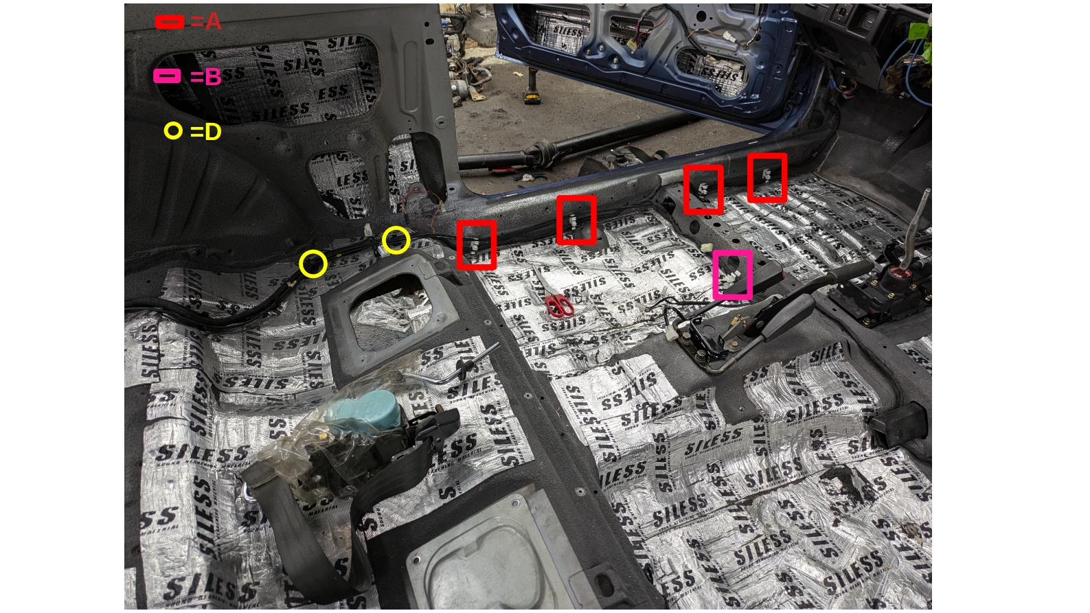 Mazda BF 323 GTX harness clips