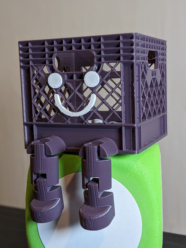 Milk Crate with Flexi Legs