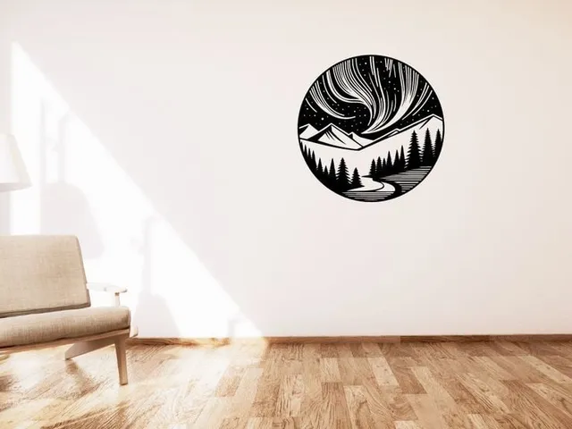 Northern lights / Polární záře wall or table decoration
