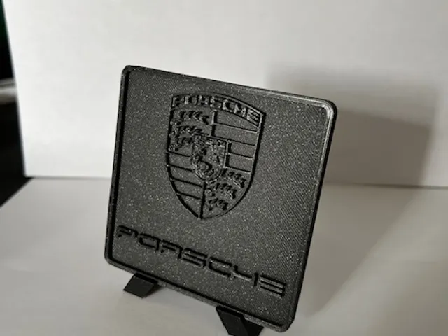Porsche logo plate