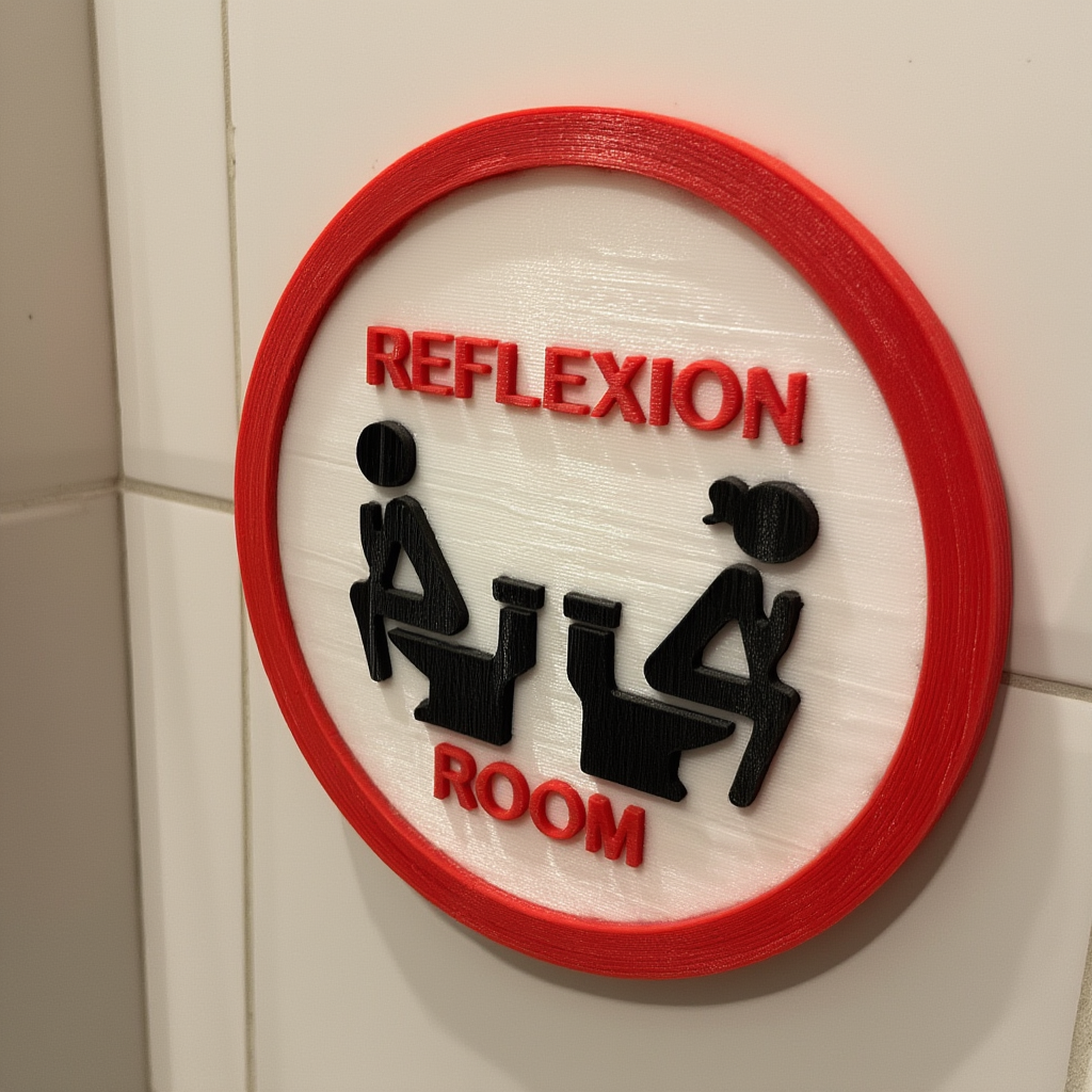 Reflexion Room Sign – Multi‑Color Printable Wall Decor
