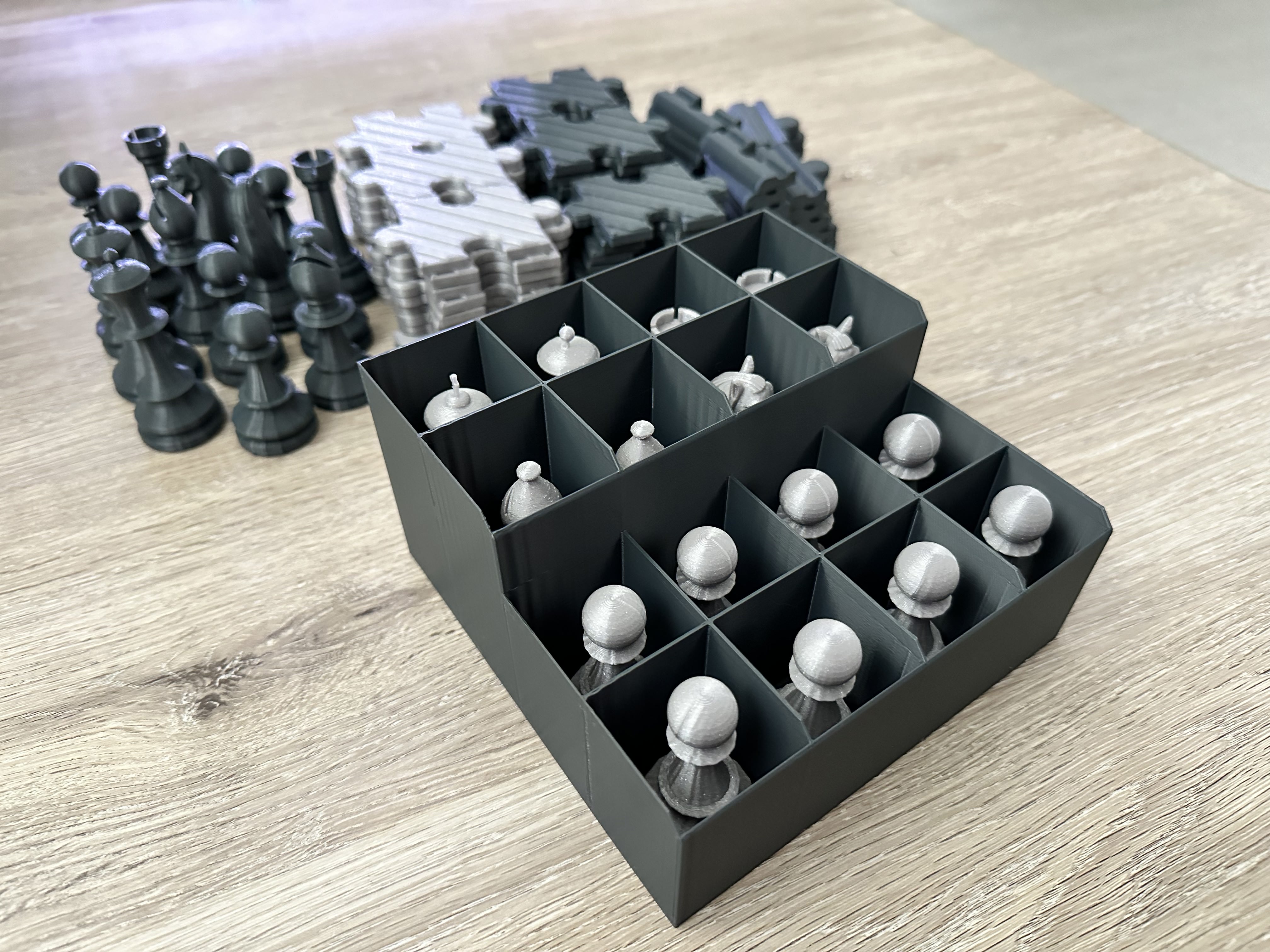 Chessboard and figures box