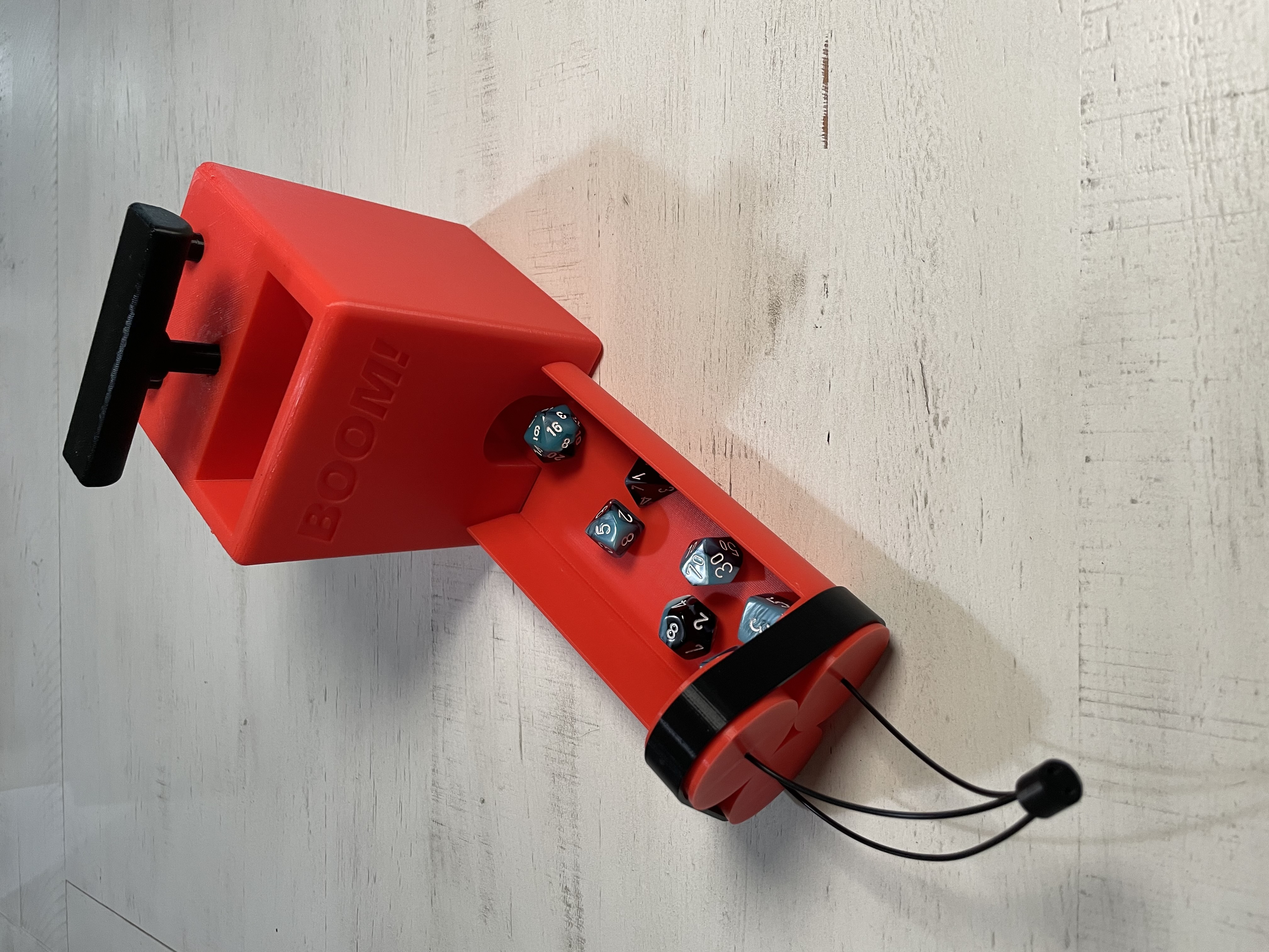 Dynamite and Detonator Dice Tower With Functional Plunger