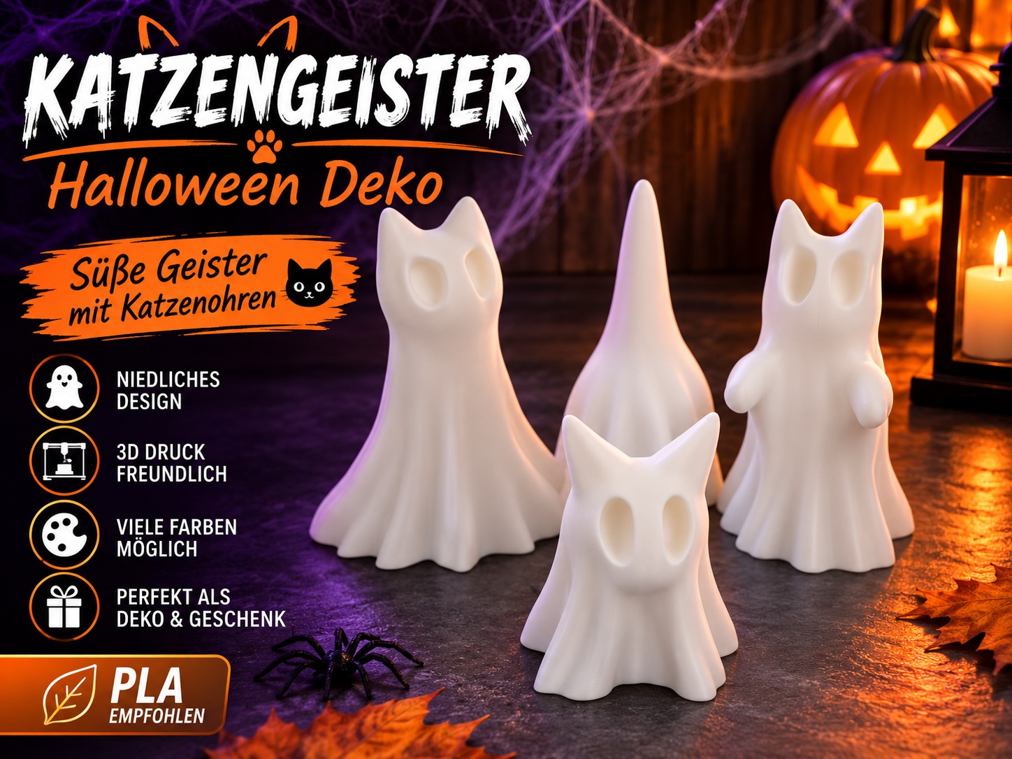 Katzengeist – Halloween Dekofigur