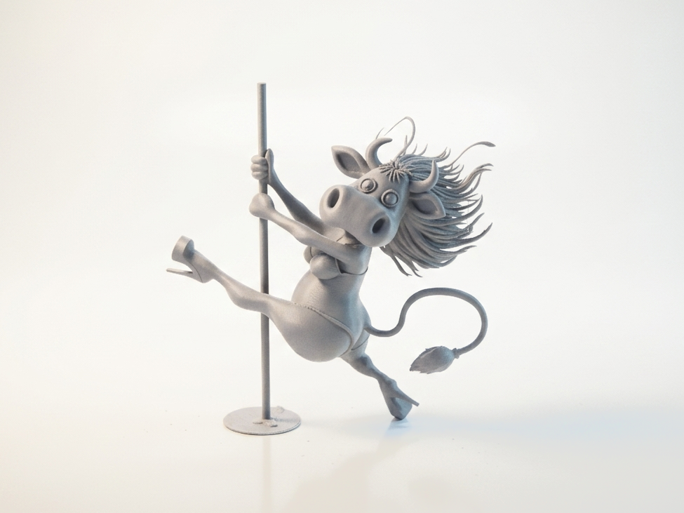 Dancing Cow Pole Dancer Figurine 3D Printable