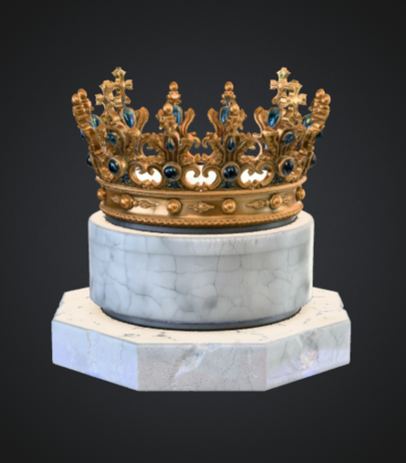 Royal Crown Display – Ornate Medieval Crown