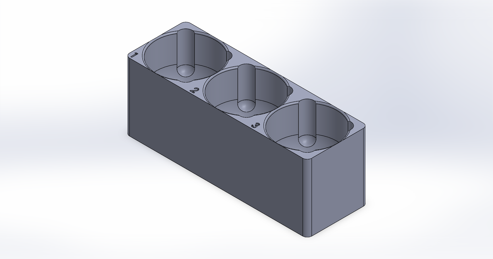 Upside-down holder/tray for 200 ml serum vials