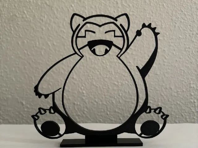 Snorlax pokemon line art