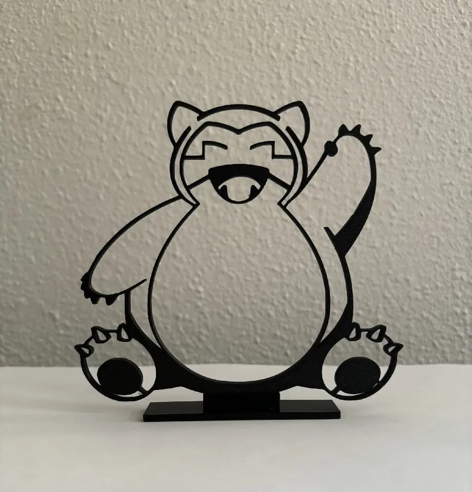 Snorlax pokemon line art by 3DPrintastica | Download free STL model ...