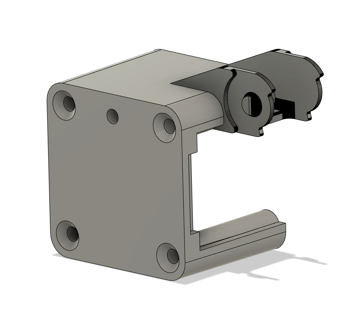 Ender 3 v2 X stepper motor cover with drag chain mount 3D model thumbnail