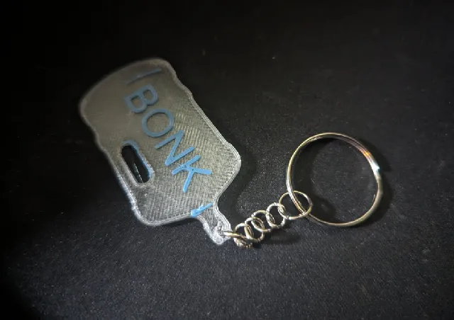 BONK! 5-gal water bottle keychain