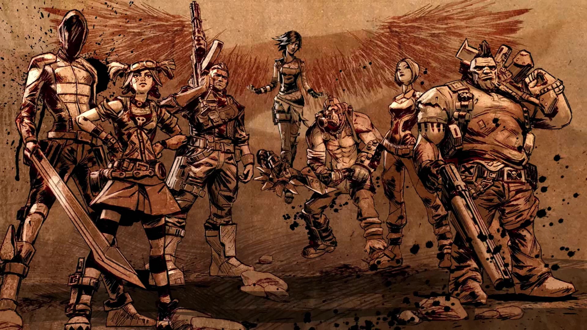 Borderlands Fight For Sanctuary intro panel art (hueforge)