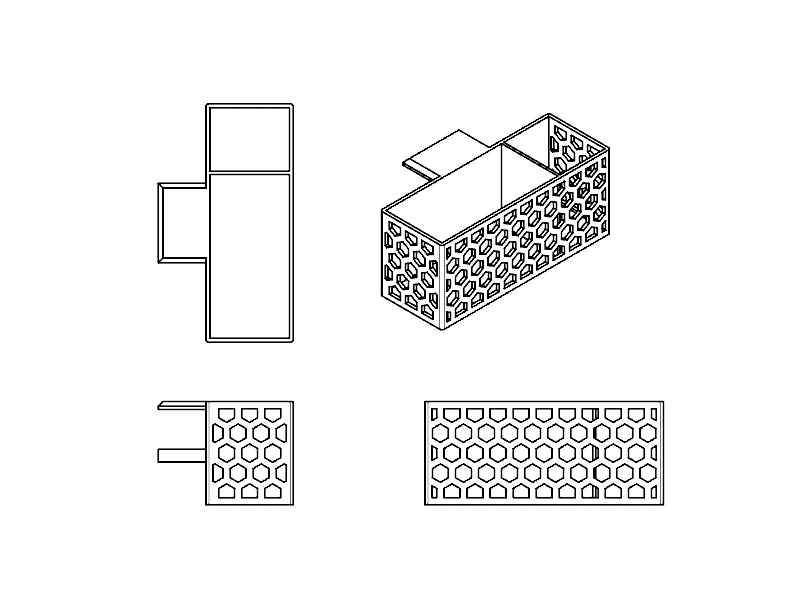 Miniatura 4 do modelo 3D Small table/nightstand extension