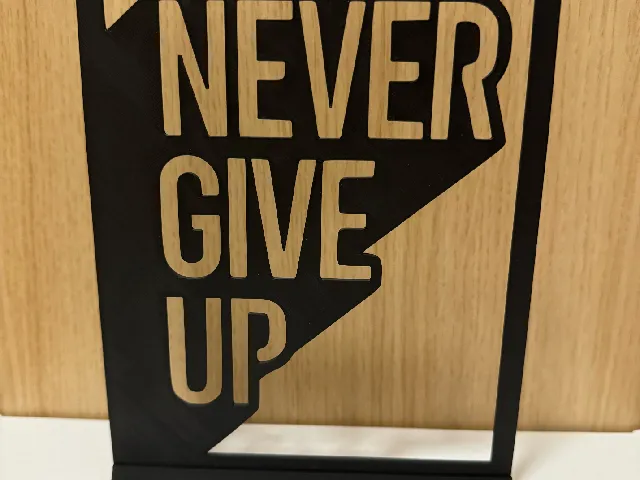 Never give up