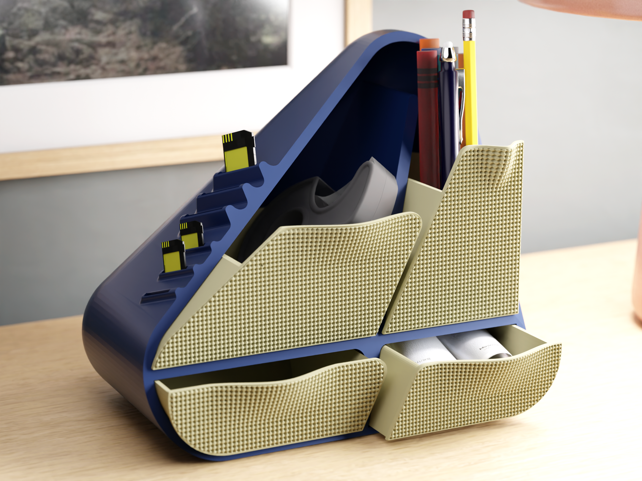 Designer DESK ORGANISER SET: COSMOS Organiser 3D model
