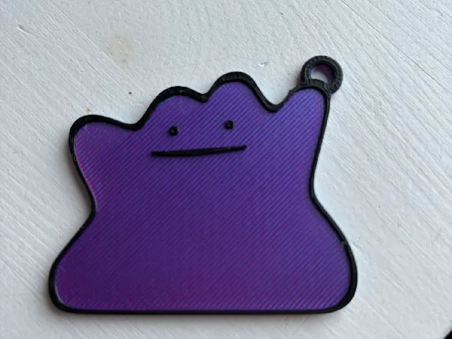 Ditto pokemon keychain