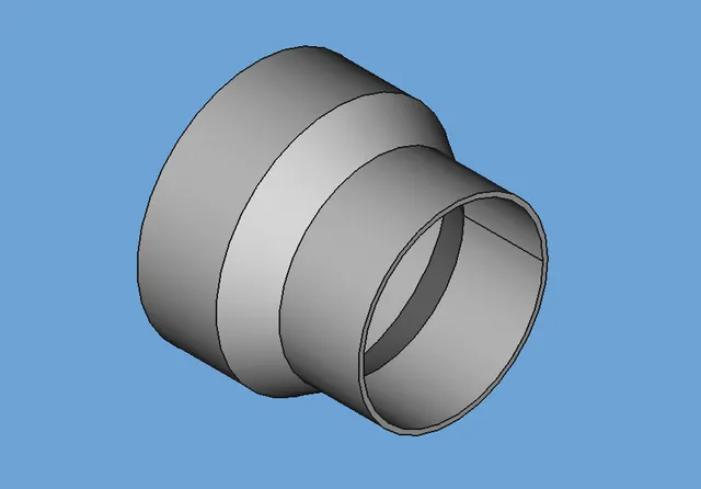 Parametric hose adapter for dust collection [FreeCAD]