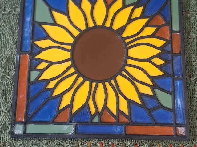 Stained Glass Sunflower
