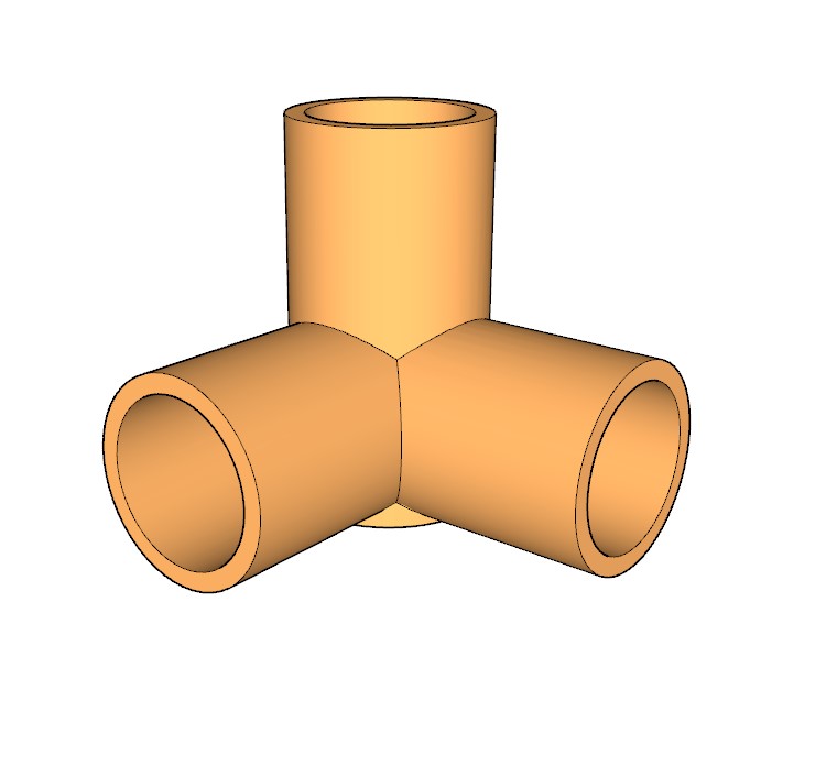 Conection PVC 3/4 25,7mm - 90 degree/graus - Grow v2