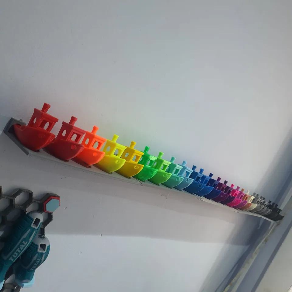 wall mount\ display for benchy by lethal ash | Download free STL model ...