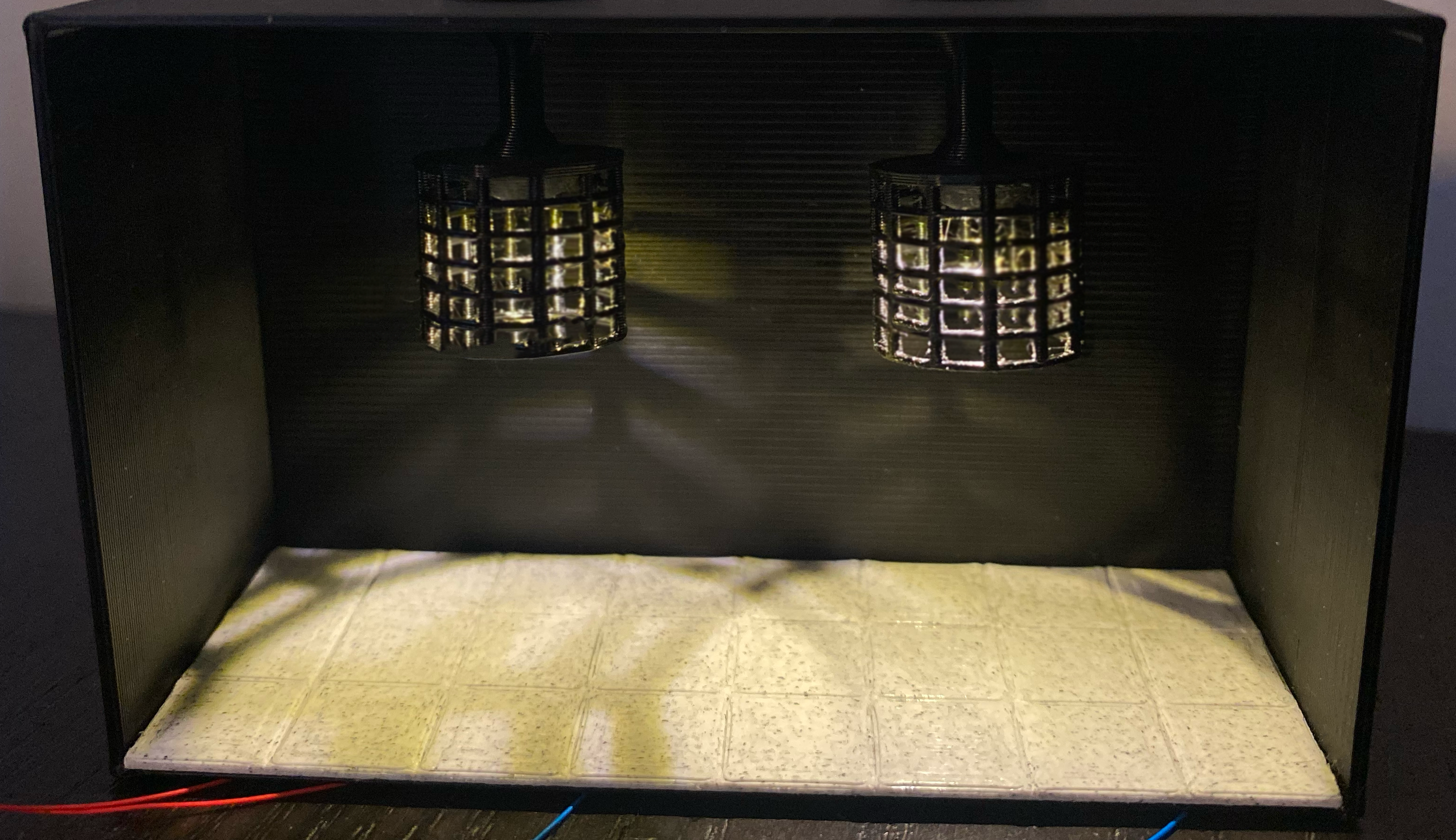 Miniature ceiling lamp with several lamp covers