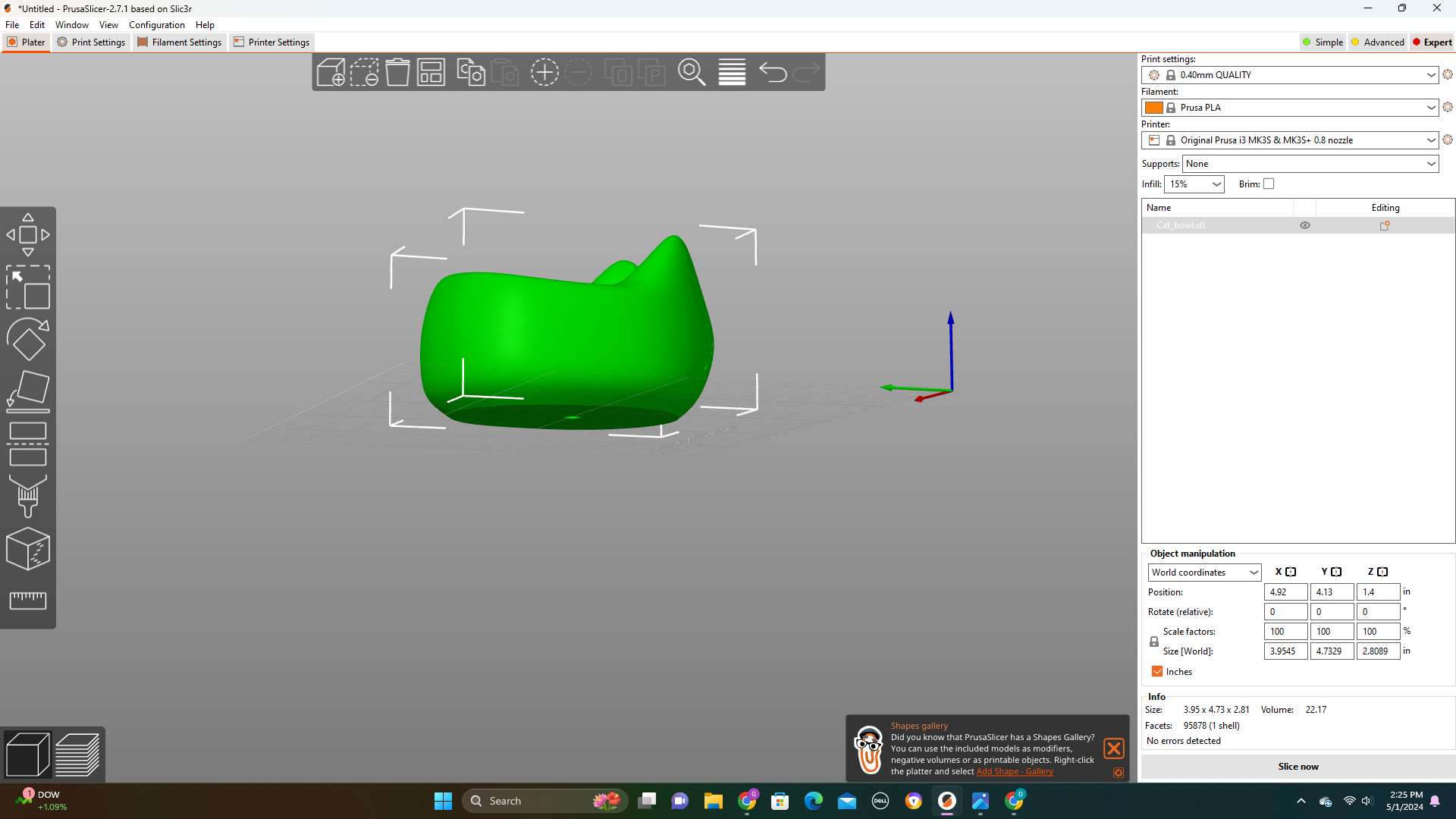 Miniatura 2 do modelo 3D cat pot