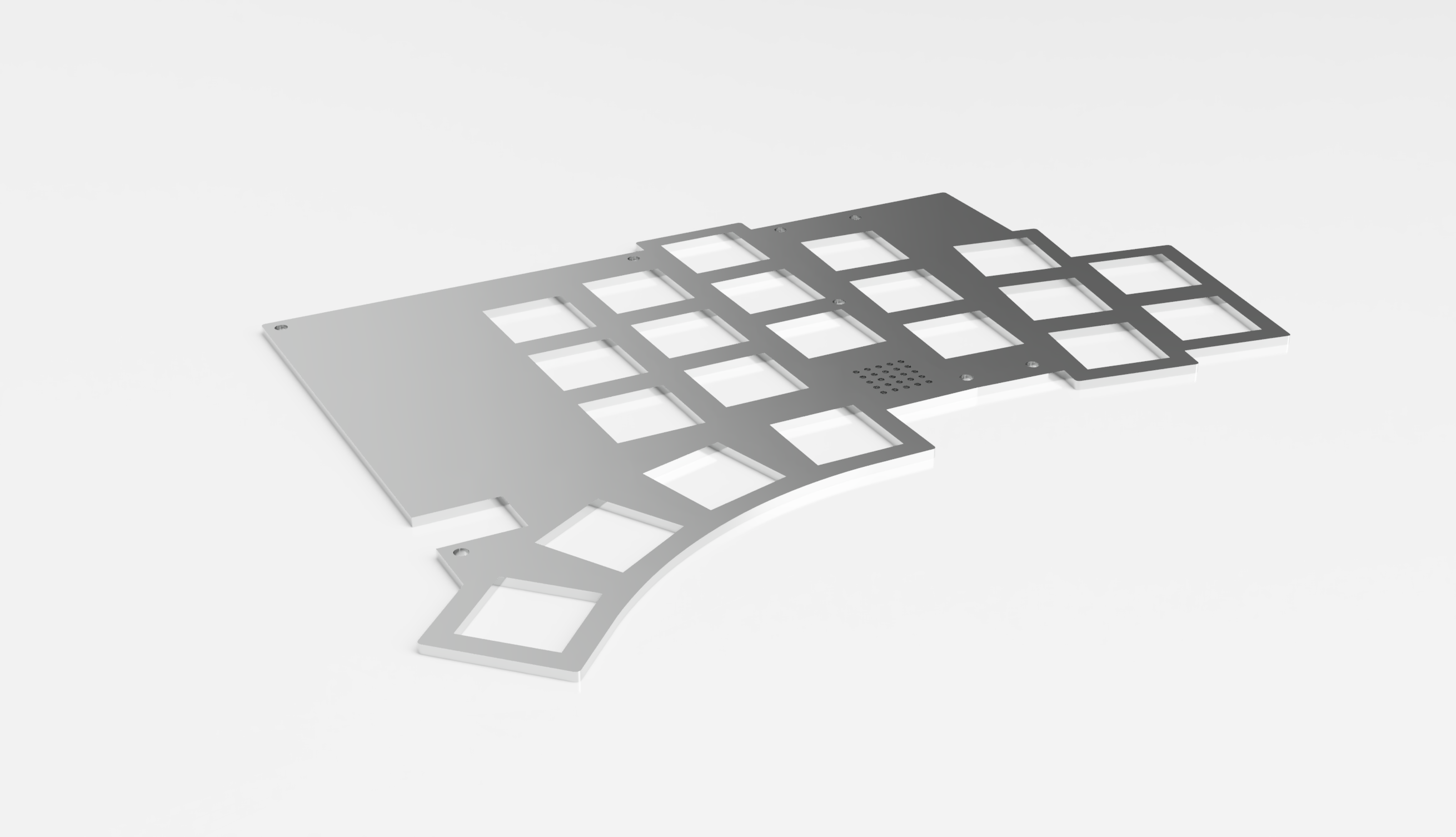 KLOR MX top plates (no encoder, no display, no encoder and no display)