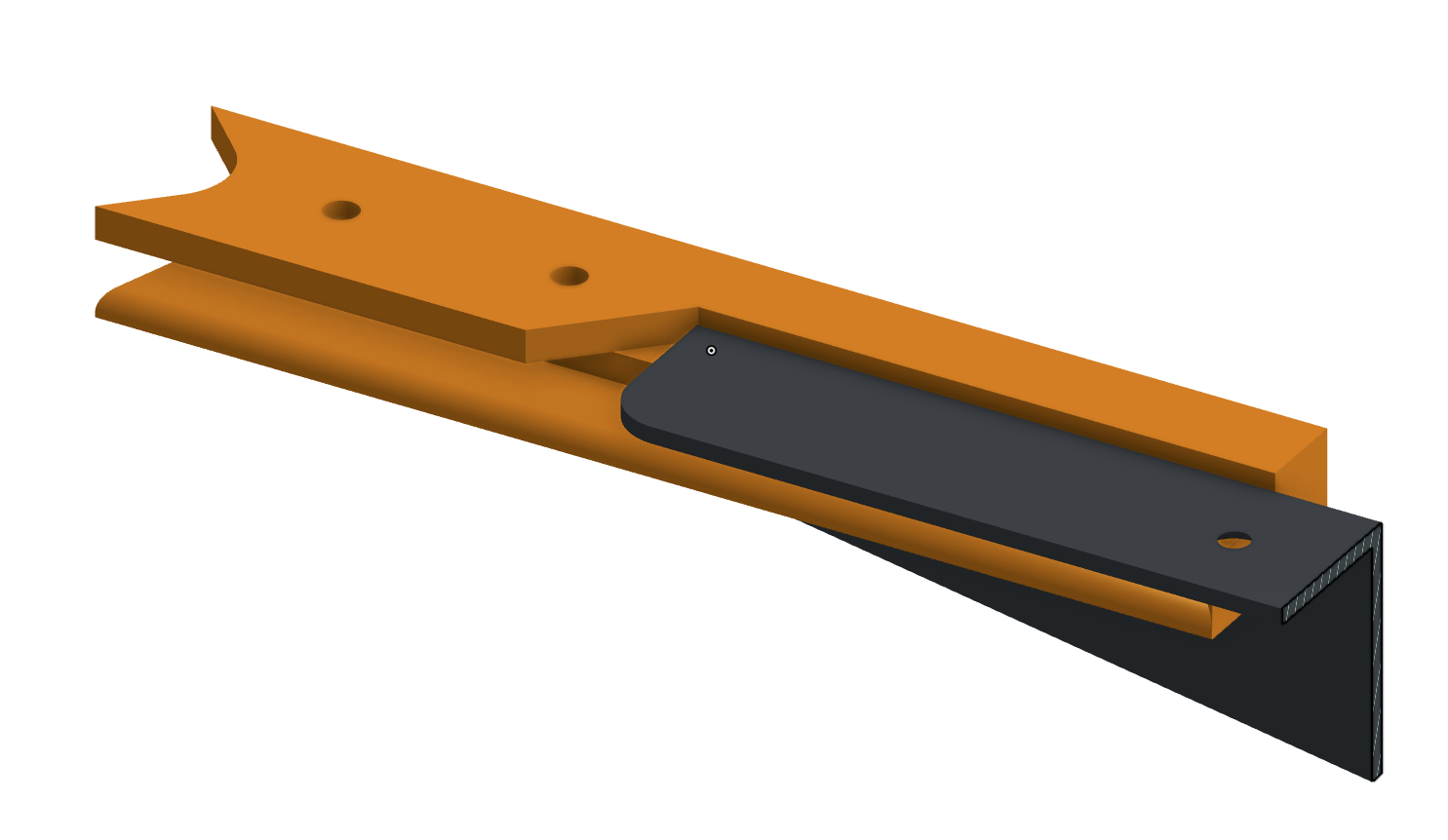 Under Desk Drawers Brackets Slotted with 6 mm Offset by Joos Louw Download free STL model