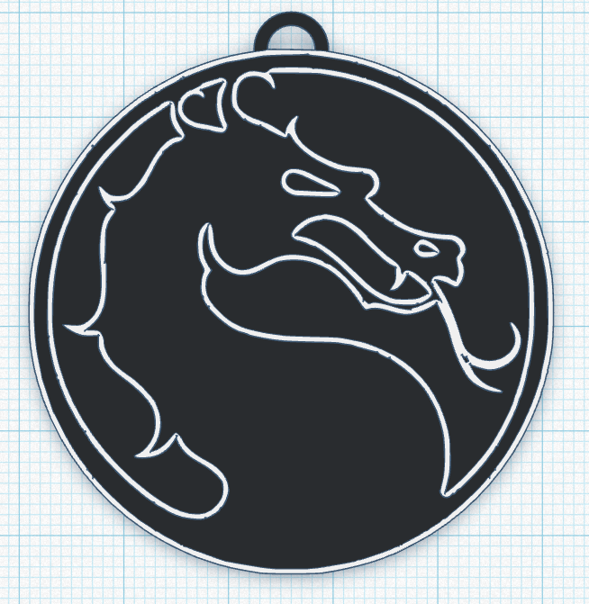 Mortal Kombat Logo Keychain