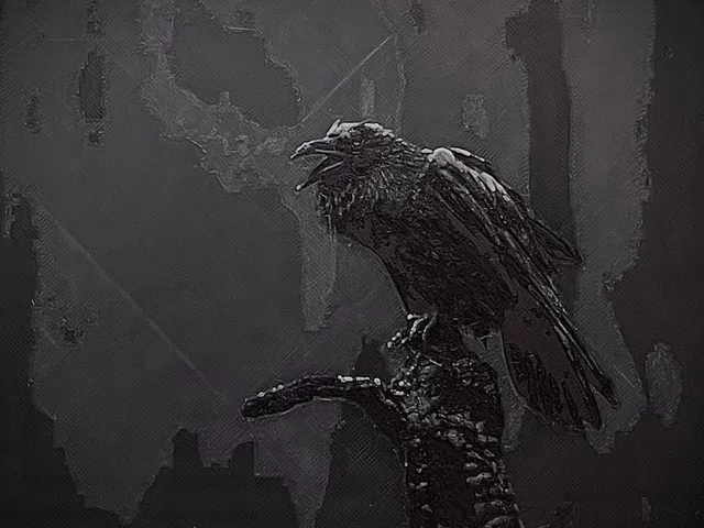Crow / Raven HueForge / Filamentpainting for Halloween