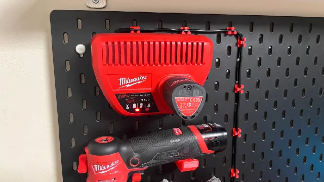 Milwaukee M12 charger holder for Ikea Skadis