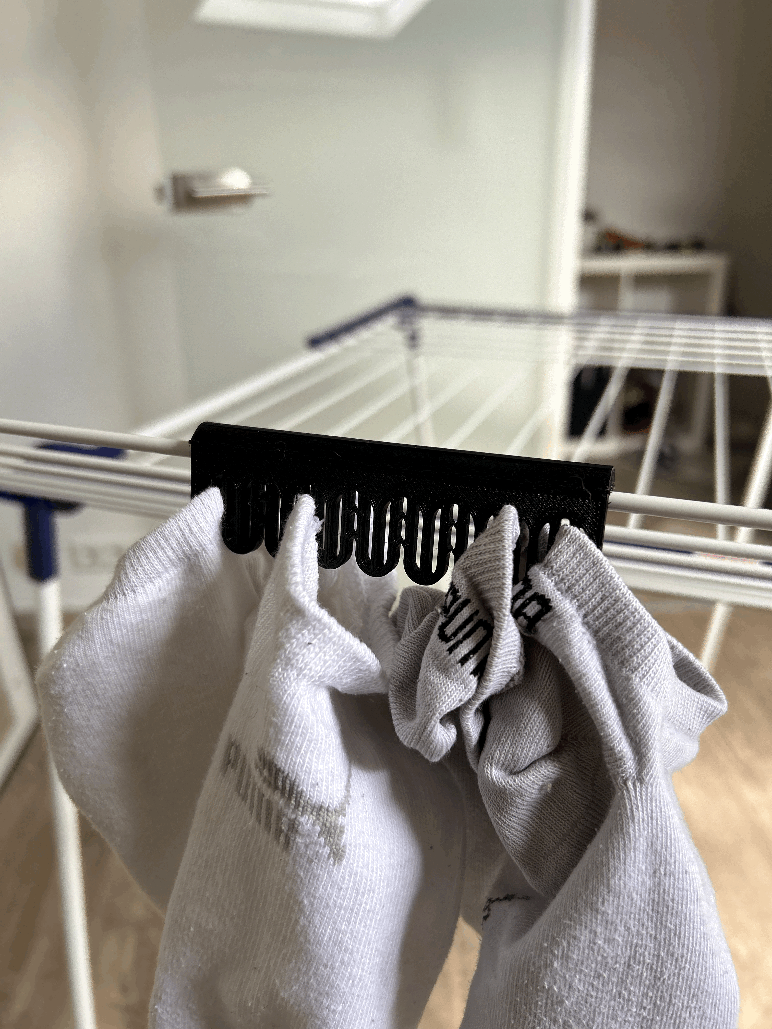 Sock drying rack for clothes horse