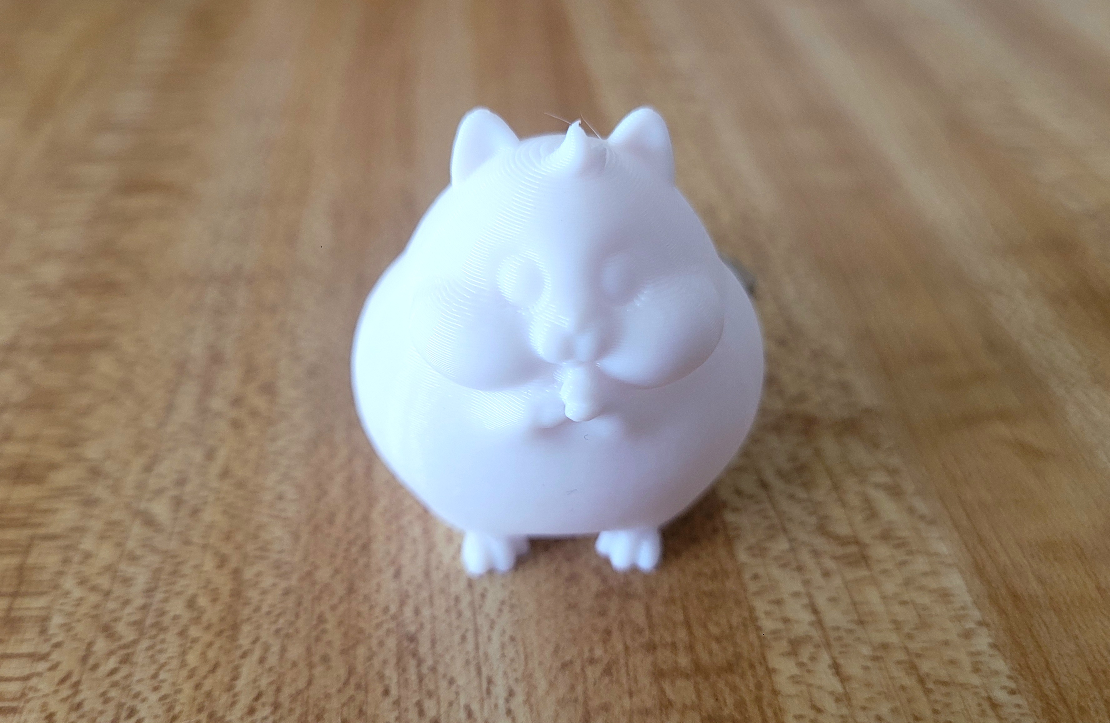 Fat Hamster with Key chain holes 3D model thumbnail