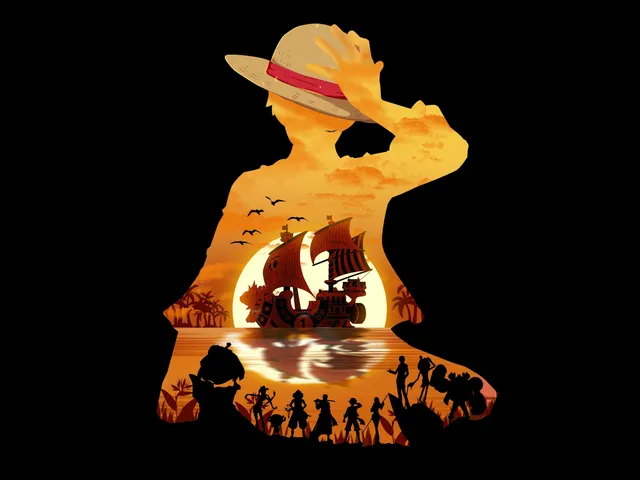 One Piece Ruffy Hueforge - Sunset