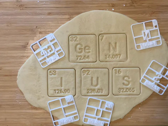Cookie Cutter- Chemistry - Genius - Periodic Table - School - Baking
