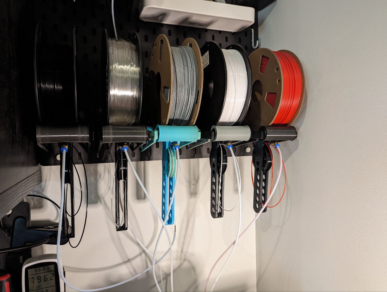 Ikea Skadis mounted Spool holder with filament buffer by Andrew Barber ...
