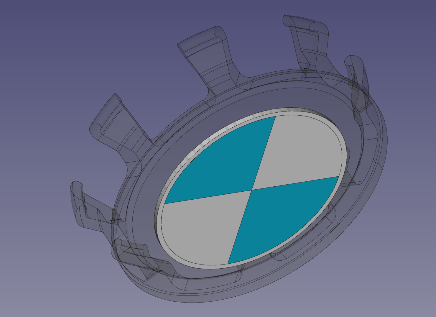 Wheel center cap 57mm (BMW + ...) by kju | Download free STL model ...