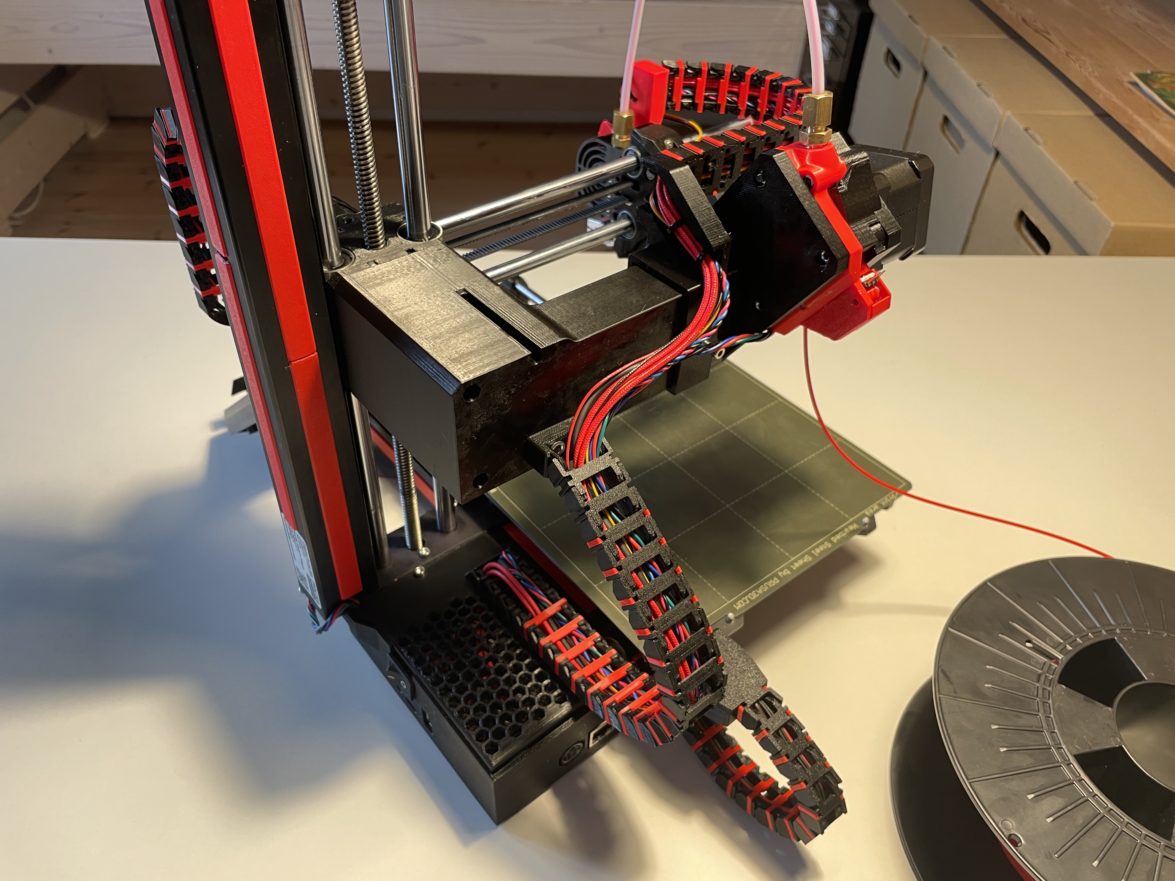 Combo of "Prusa mini Center extruder" + "Chain modification" 3D model thumbnail