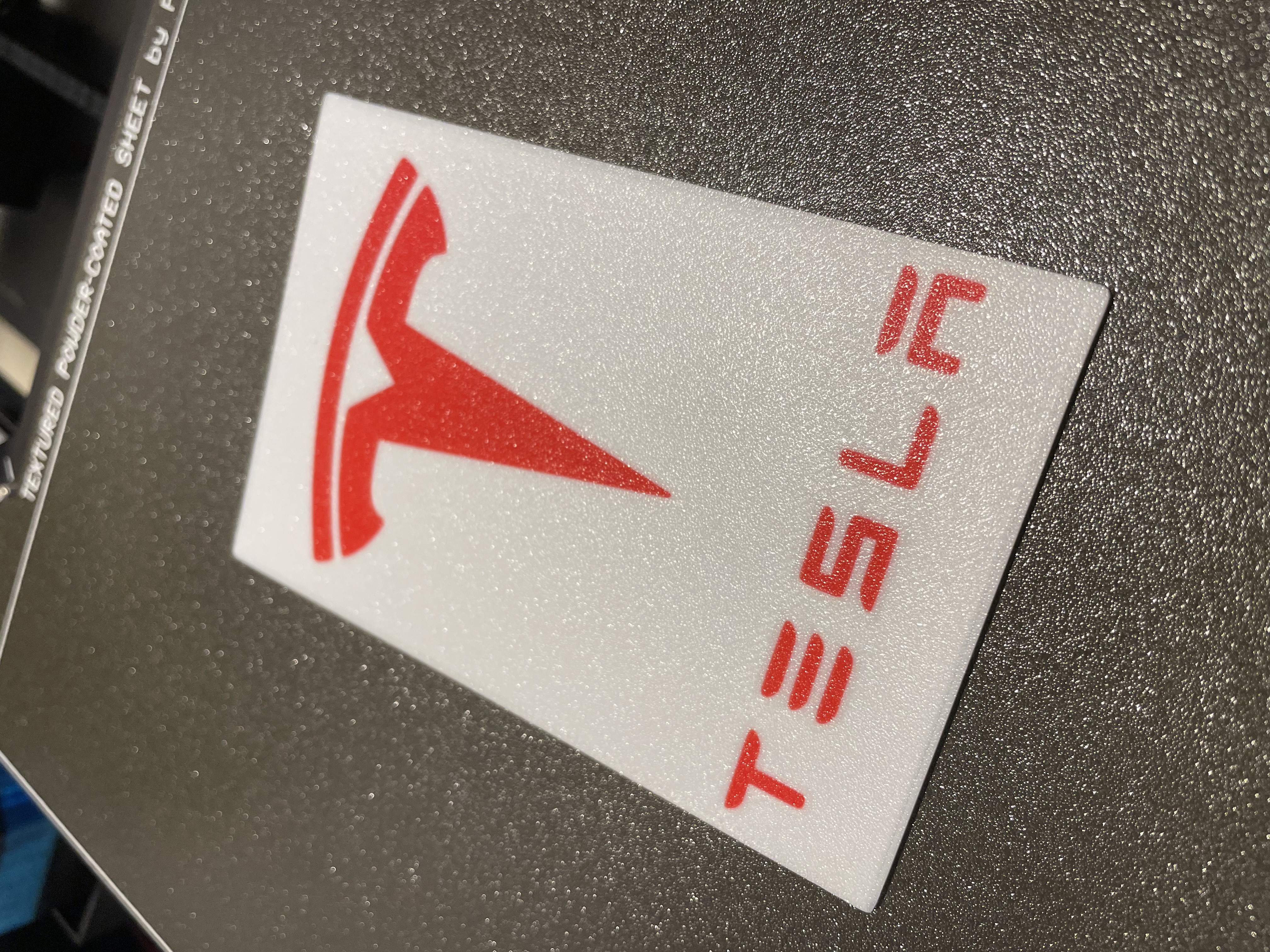 Tesla logo MMU3 test - inlay printing
