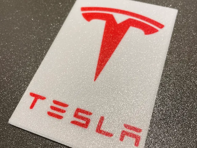 Tesla logo MMU3 test - inlay printing
