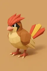 #017 Pidgeotto – Low Poly Pokémon