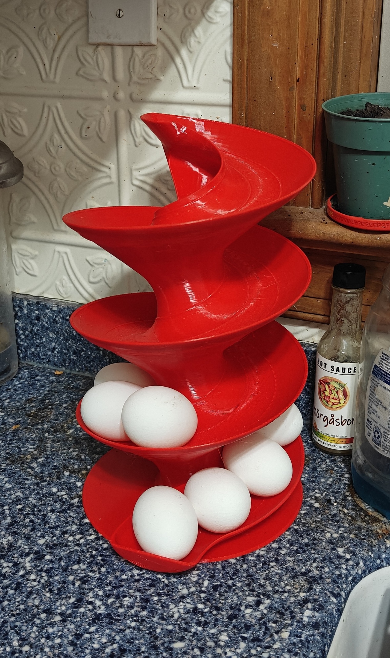 Even Larger Helical Egg Dispenser