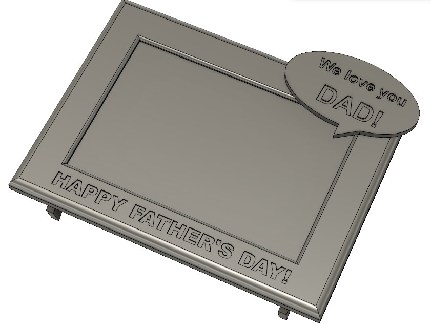 Happy Father's Day Picture Frame by Thunderhead | Download free STL ...