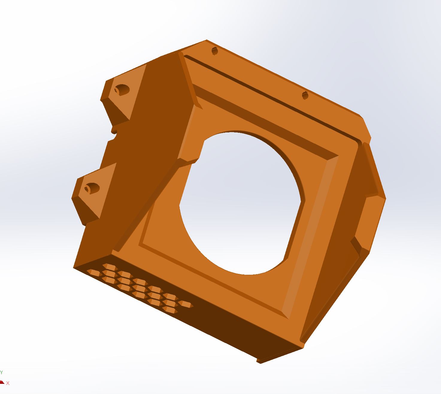 Fan Rotated 90deg Prusa Filtration System Housing (Remix) by