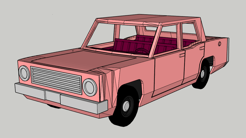 Pink Sedan from The Simpsons (1/24 scale)