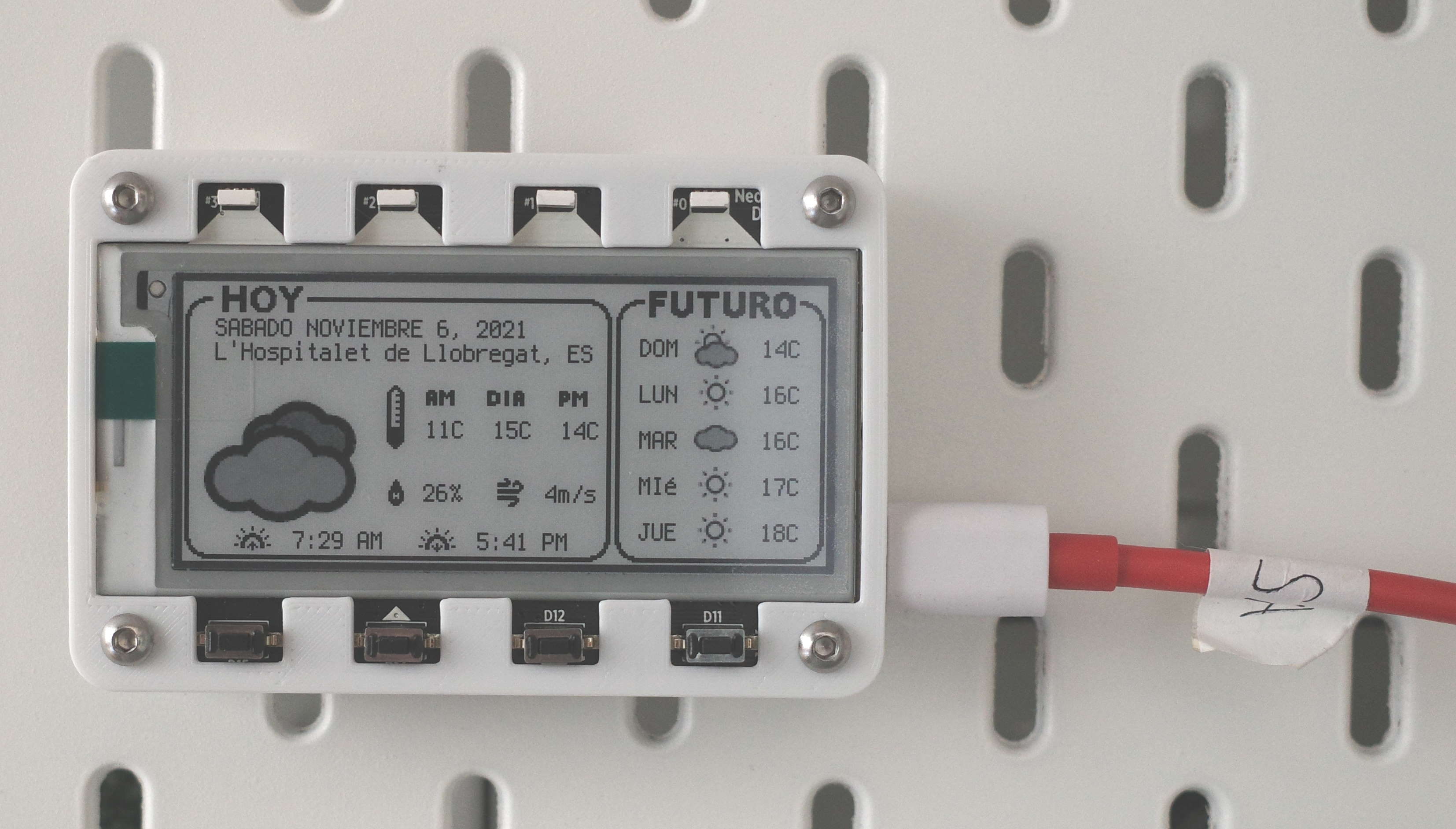 Magtag support on skadis