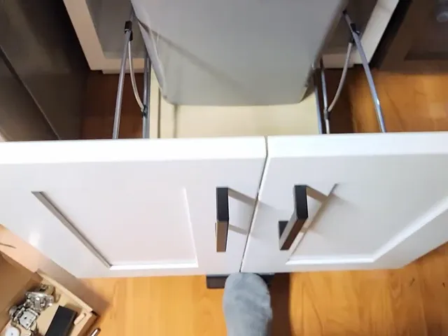 Double Door Cabinet Conversion for Rev-A-Shelf Trash Can